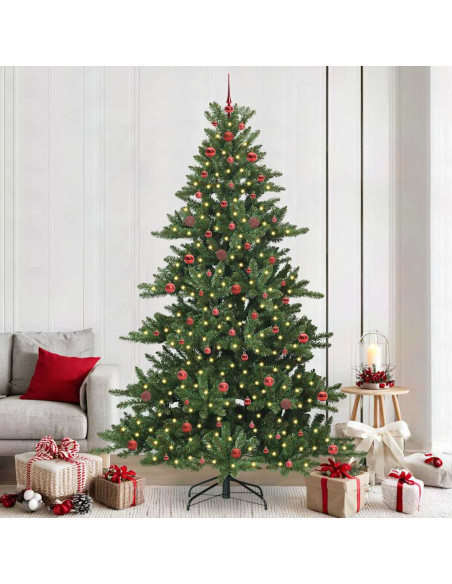 Albero di Natale Artificiale con Rami Pieghevoli Verde 240 cm