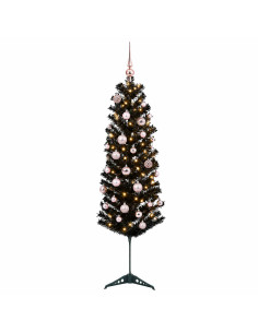 Albero di Natale Artificiale Slim con Palline 120 cm 150 LED 2