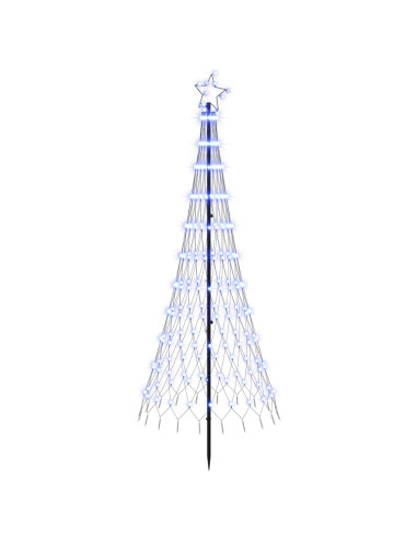 Albero di Natale LED 180 cm 230 LED Blu Ferro Nero
