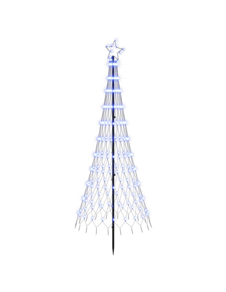 Albero di Natale LED 180 cm 230 LED Blu Ferro Nero