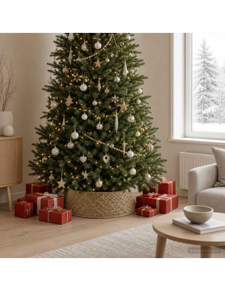 Collare per Albero di Natale Rotondo Naturale Ø 90 x 28 cm