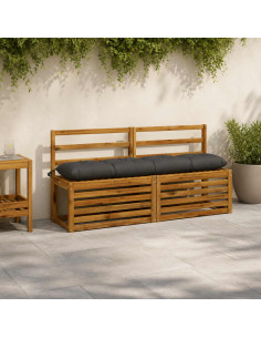 Cuscino per panchina VIANEN 100% Poliestere Antracite