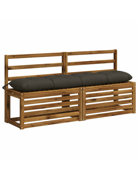 Cuscino per panchina VIANEN 100% Poliestere Antracite