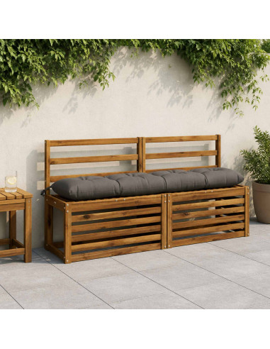 Cuscini per Panchina VIANEN 2 pz 100% Poliestere Grigio