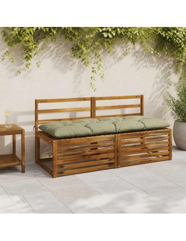 Cuscini per Panchina VIANEN 2 pz 100% Poliestere Verde chiaro