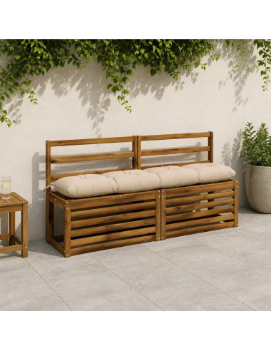 Cuscini per Panchina VIANEN 2 pz 100% Poliestere Crema