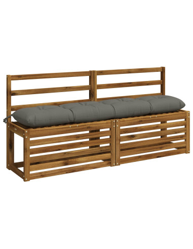 Cuscini per Panchina VIANEN 2 pz 100% Poliestere Grigio