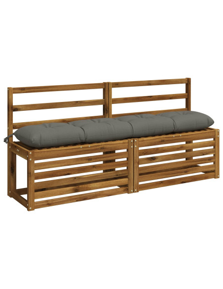 Cuscini per Panchina VIANEN 2 pz 100% Poliestere Grigio