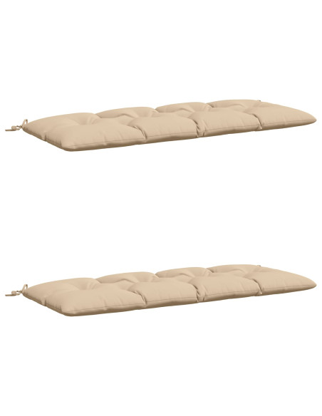 Cuscini per Panchina VIANEN 2 pz 100% Poliestere Crema