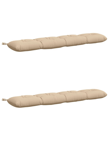 Cuscini per Panchina VIANEN 2 pz 100% Poliestere Crema
