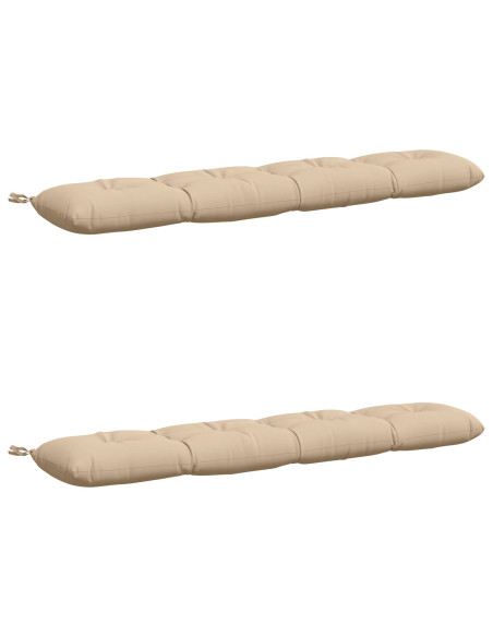 Cuscini per Panchina VIANEN 2 pz 100% Poliestere Crema