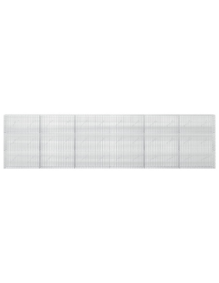 Gabione con Filo da 5 mm e Rete da 5x2,5 cm 600x10x150 cm