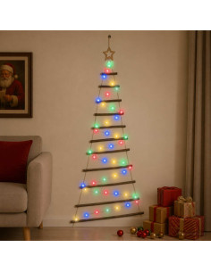 Albero di Natale appeso 150 cm 80 LED Multicolore