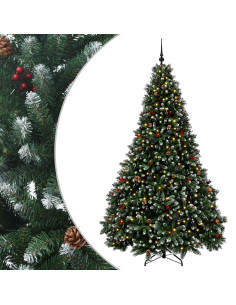 Albero di Natale artificiale verde con palline 300 cm 600 LED