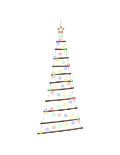 Albero di Natale appeso 150 cm 80 LED Multicolore 2