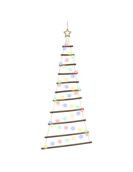 Albero di Natale appeso 150 cm 80 LED Multicolore