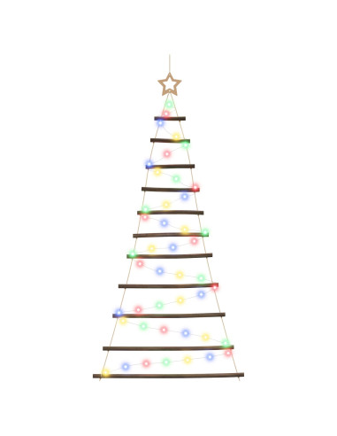 Albero di Natale appeso 150 cm 80 LED Multicolore