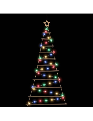 Albero di Natale appeso 150 cm 80 LED Multicolore
