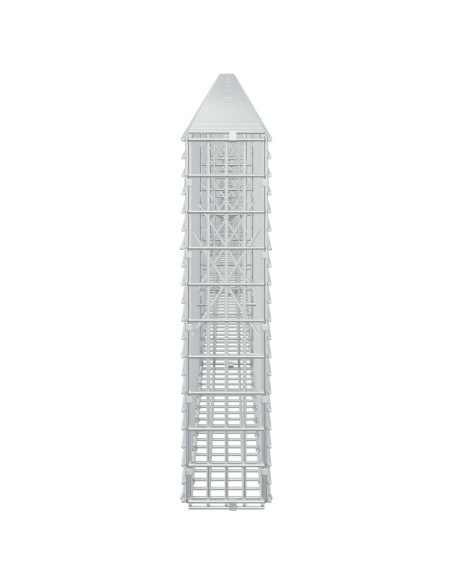 Gabione con Filo da 5 mm e Rete da 5x2,5 cm 1000x10x50 cm