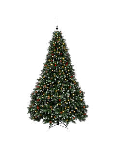 Albero di Natale artificiale verde con palline 300 cm 600 LED 2