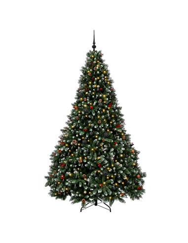 Albero di Natale artificiale verde con palline 300 cm 600 LED