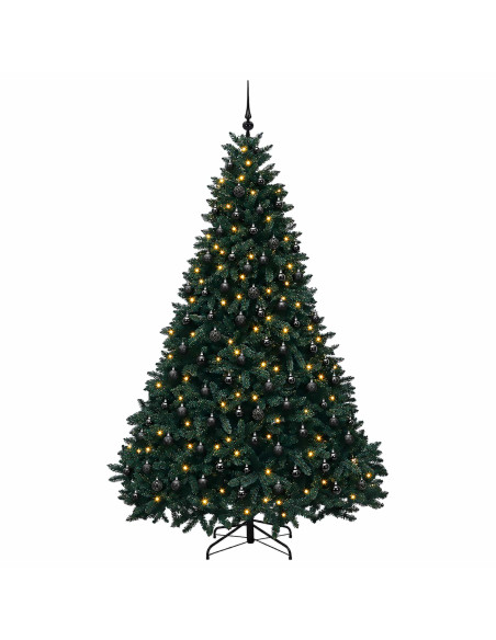 Albero di Natale artificiale verde scuro con palline 300 cm