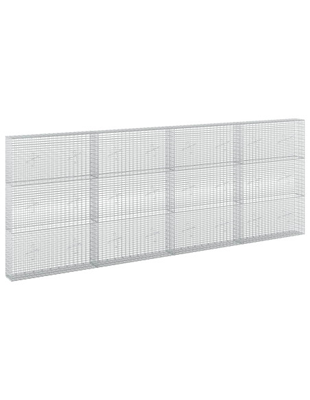 Gabione con Filo da 5 mm e Rete da 5x2,5 cm 400x20x150 cm