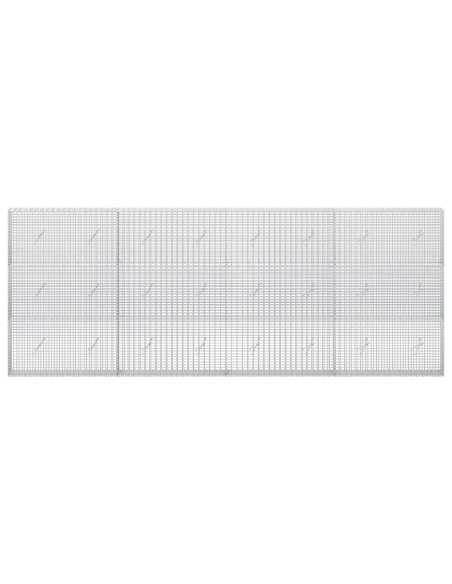 Gabione con Filo da 5 mm e Rete da 5x2,5 cm 400x20x150 cm