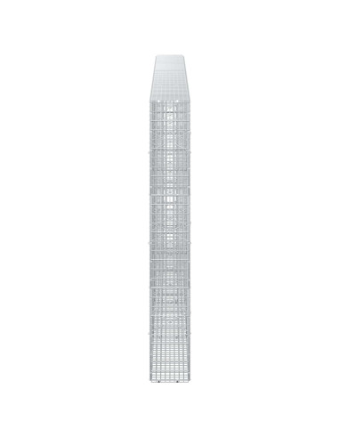 Gabione con Filo da 5 mm e Rete da 5x2,5 cm 400x20x150 cm