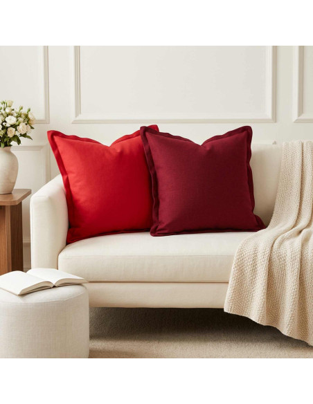 Cuscino con cuscino HOUTEN 6 pz Rosso Lino
