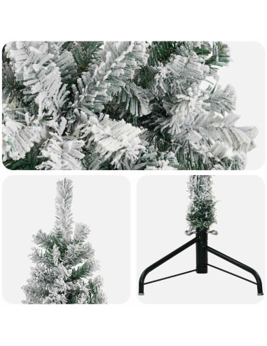 Albero di Natale artificiale 150 cm PVC e Acciaio