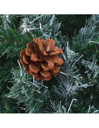 Albero di Natale artificiale Verde 210 cm PVC e Acciaio