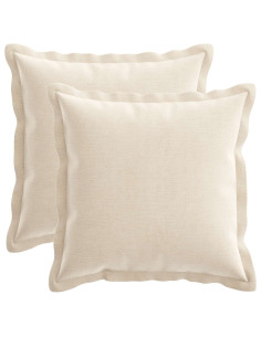 Cuscino 2 pz HOUTEN Crema 30 x 30 cm Tessuto Chenille 2