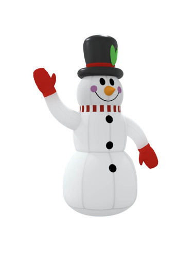 Pupazzo di Neve Gonfiabile con LED 240 cm