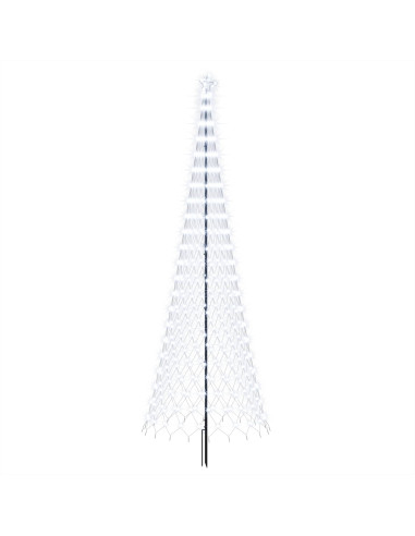 Albero di Natale LED 400 cm 450 LED Bianco freddo Ferro Nero