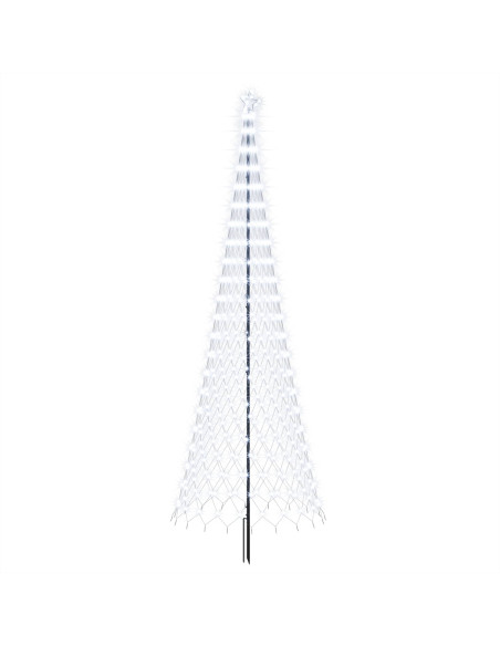 Albero di Natale LED 400 cm 450 LED Bianco freddo Ferro Nero