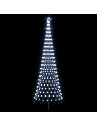 Albero di Natale LED 400 cm 450 LED Bianco freddo Ferro Nero