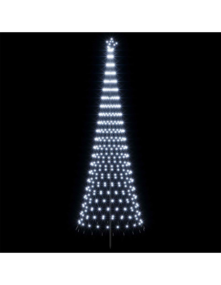 Albero di Natale LED 400 cm 450 LED Bianco freddo Ferro Nero