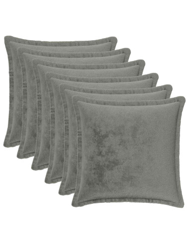 Federa 6 pz HOUTEN Grigio Scuro 40 x 40 cm Flanella