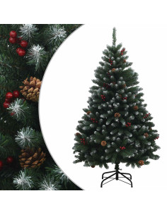 Albero di Natale Artificiale con Rami Pieghevoli 150 cm PVC 2