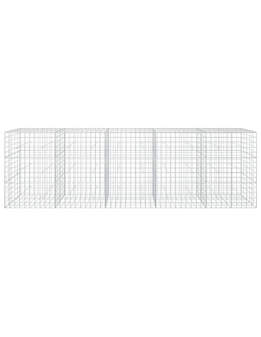 Gabione con filo da 5 mm e rete 10x10 cm 500x50x150 cm