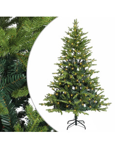 Albero di Natale Artificiale con Rami Pieghevoli 210 cm 300 LED