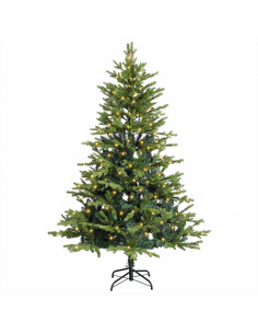 Albero di Natale Artificiale con Rami Pieghevoli 240 cm 300 LED 2