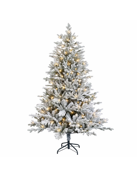 Albero di Natale Artificiale con Rami Pieghevoli 180 cm 300 LED