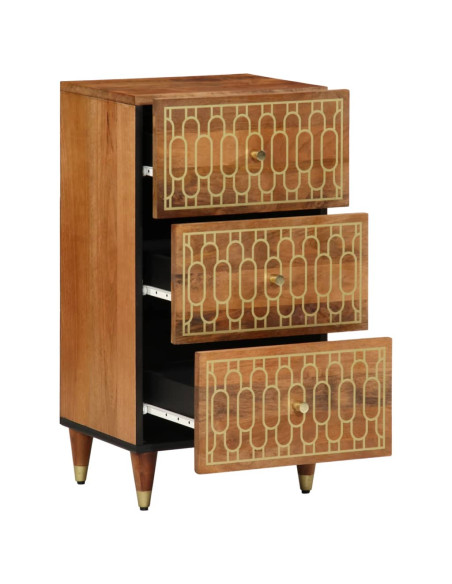 Credenza 40x33x75 cm in Legno Massello di Mango