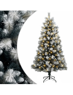 Albero di Natale Artificiale con Rami Pieghevoli 210 cm 300 LED