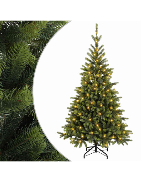 Albero di Natale Artificiale con Rami Pieghevoli 180 cm 300 LED