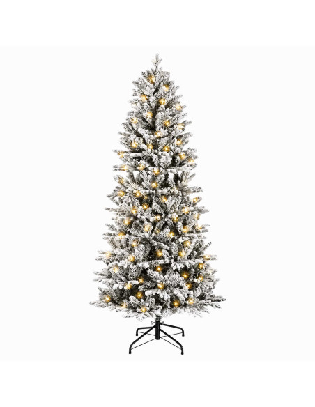 Albero di Natale Artificiale con Rami Pieghevoli 210 cm 300 LED