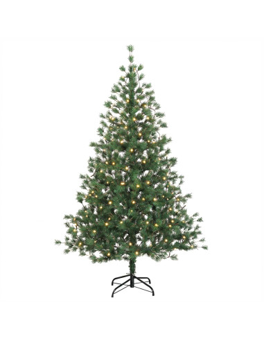 Albero di Natale Artificiale con Rami Pieghevoli 210 cm 300 LED