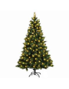 Albero di Natale Artificiale con Rami Pieghevoli 240 cm 300 LED 2